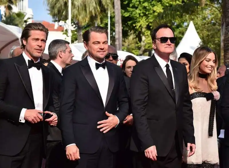 brad pitt, leonardo di caprio, quentin tarantino e margot robbie