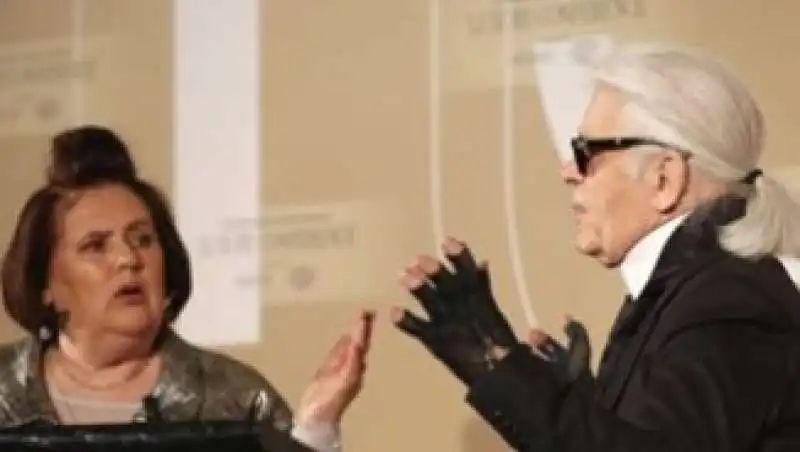 karl lagerfeld e suzy menkes