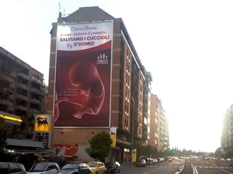 manifesto contro l'aborto via tiburtina roma 1