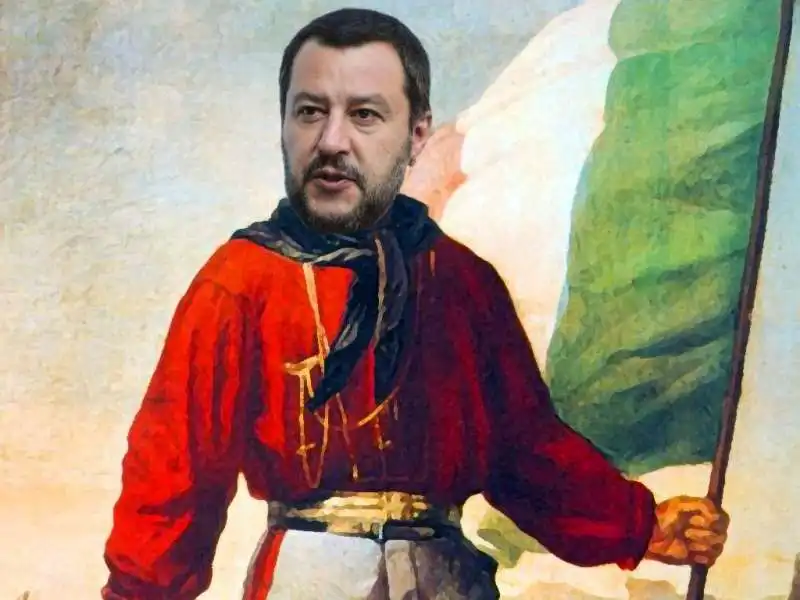 MATTEO SALVINI COME GARIBALDI