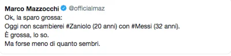 mazzocchi tweet