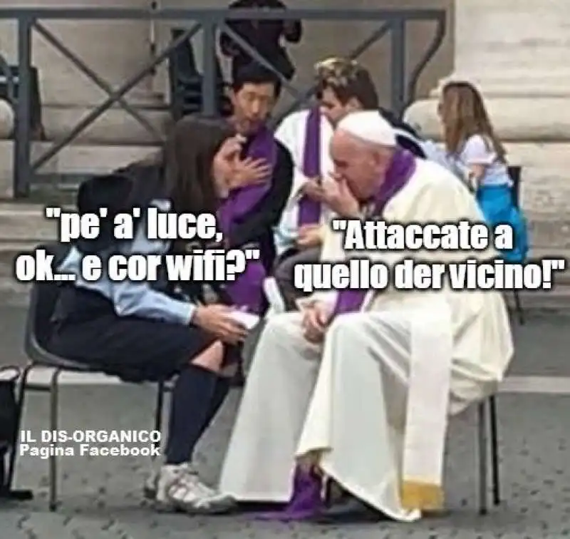 PAPA BERGOGLIO ELETTRICITA BOLLETTE VATICANO  