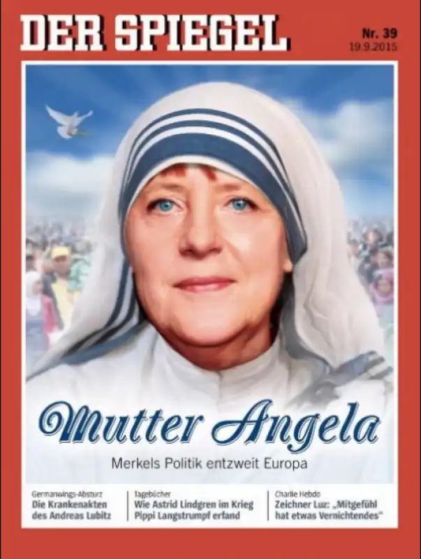 angela merkel in versione madre della patria