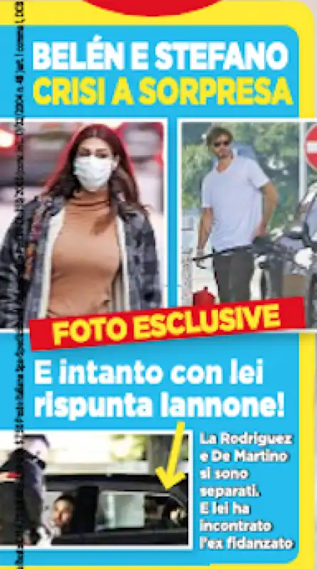 BELEN RODRIGUEZ E STEFANO DE MARTINO IN CRISI - DA OGGI