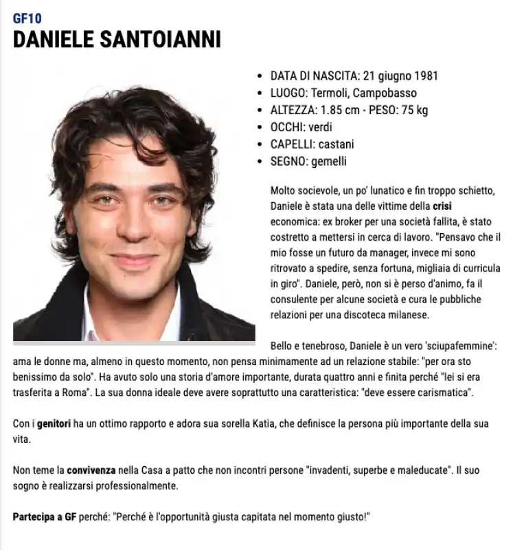 daniele santoianni grande fratello 2