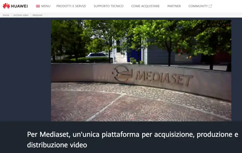 huawei celebra l'accordo con mediaset 9