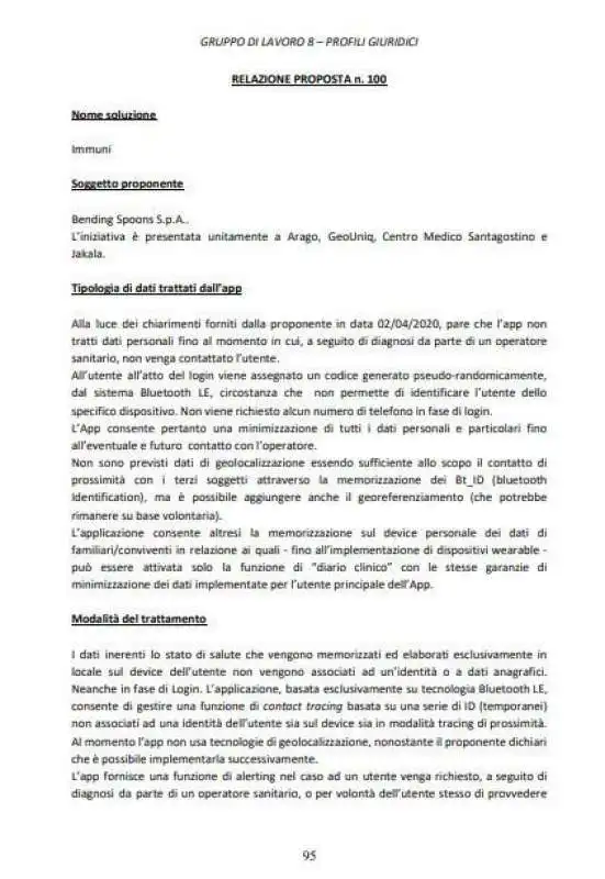 il documento della task force su immuni 1