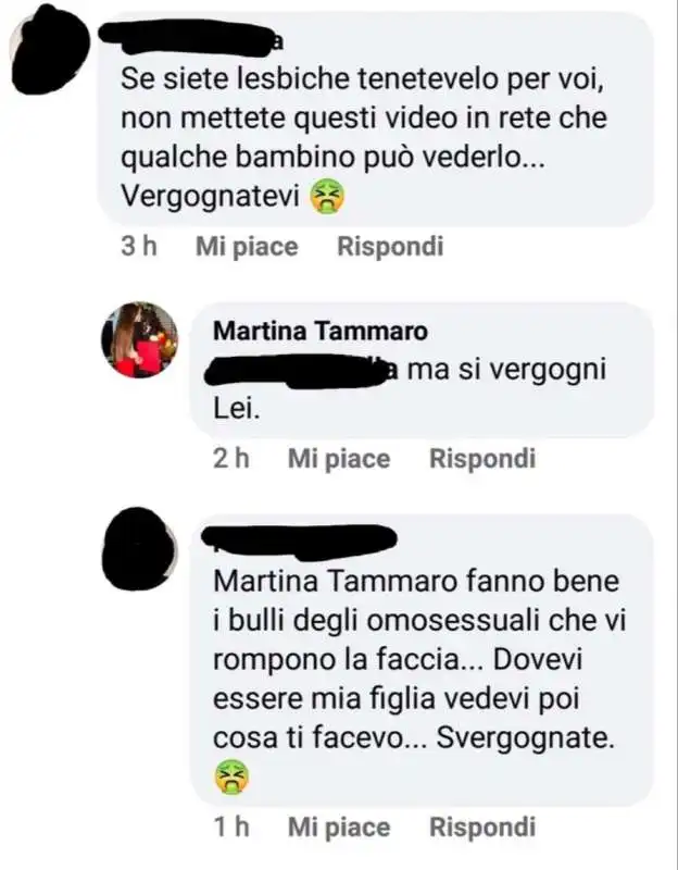 insulti omofobi a erika mattina e martina tammaro  1