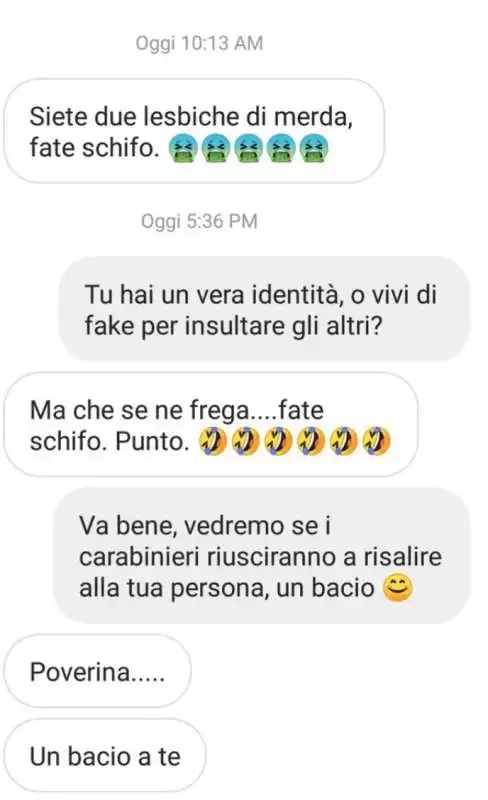 insulti omofobi a erika mattina e martina tammaro  3