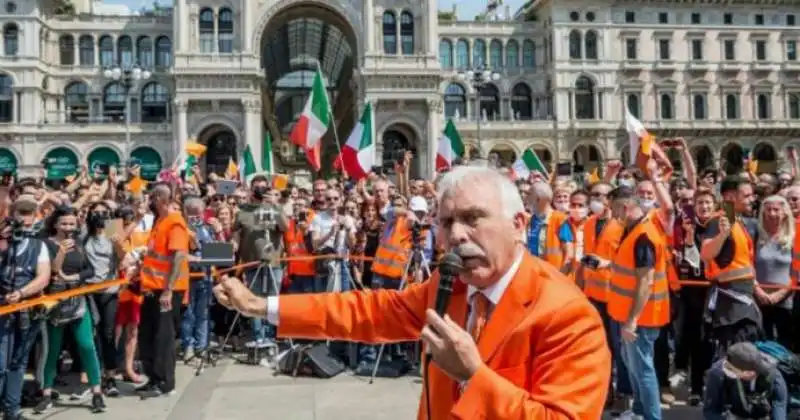 la protesta dei gilet arancioni   il generale pappalardo 