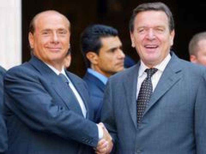 SILVIO BERLUSCONI GERHARD SCHROEDER