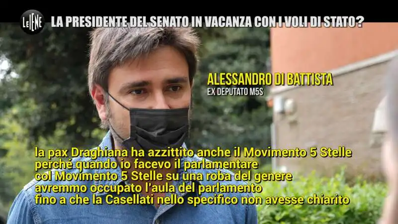 alessandro di battista sui voli di stato della casellati