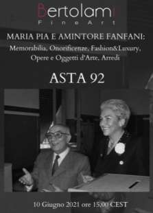 bertolami asta memorabilia amintore e maria pia fanfani