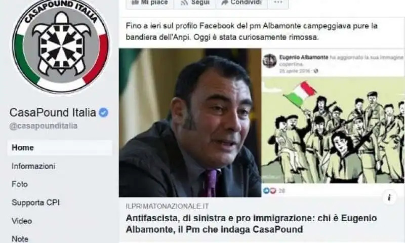 CASAPOUND CONTRO EUGENIO ALBAMONTE. 