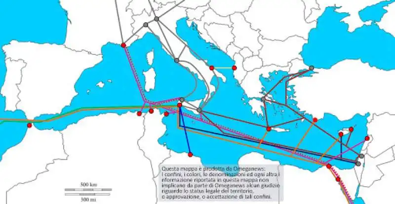 cavi sottomarini mediterraneo