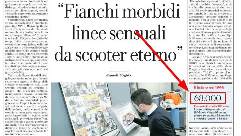 Da Repubblica prezzo Vespa 98 a pagina 7