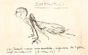 disegno di amintore fanfani zoopolitico