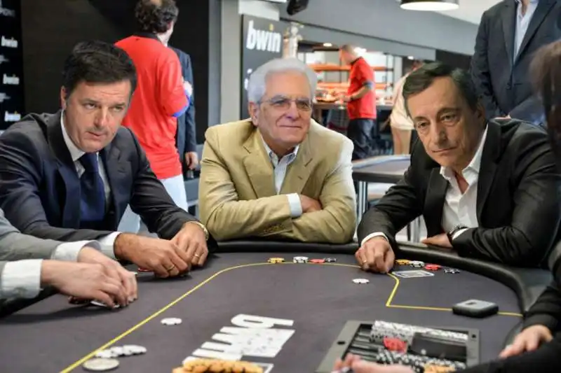 draghi mattarella renzi partita di poker