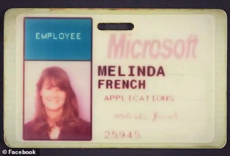 il badge di melinda gates a microsoft 