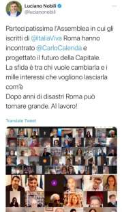 IL TWEET DI NOBILI POI CANCELLATO