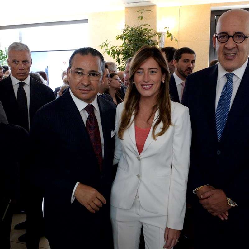 Kamel Ghribi e Maria elena Boschi