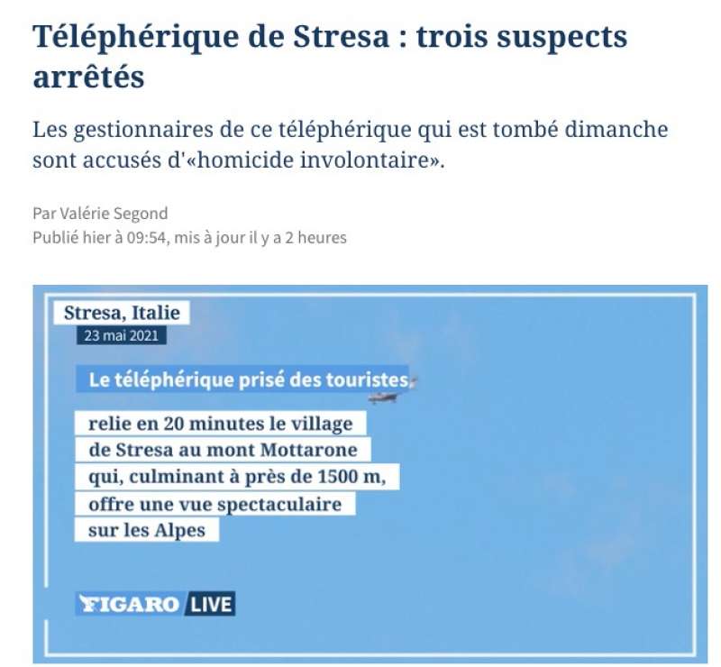 la notizia di stresa sui giornali stranieri 2