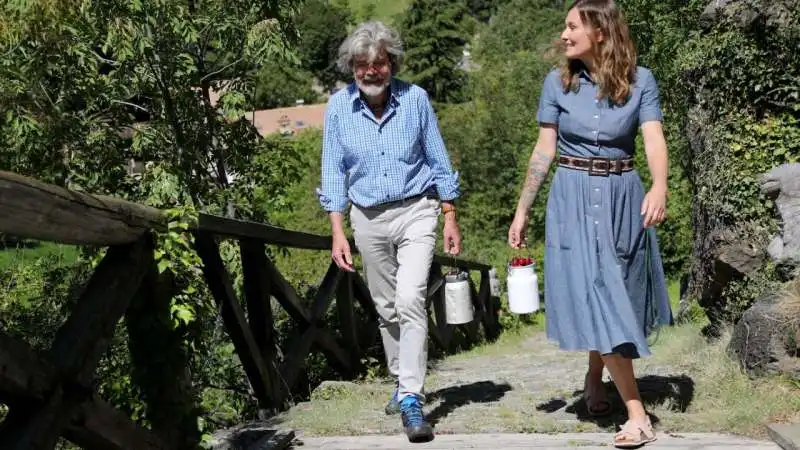 reinhold messner e la futura sposa diane schumacher