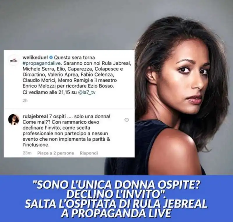 rula jebreal rifiuta l'invito a propaganda live 1