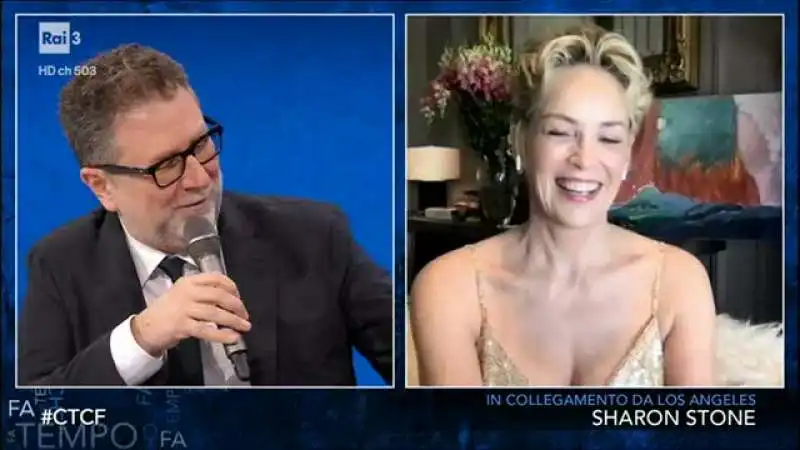 sharon stone da fazio