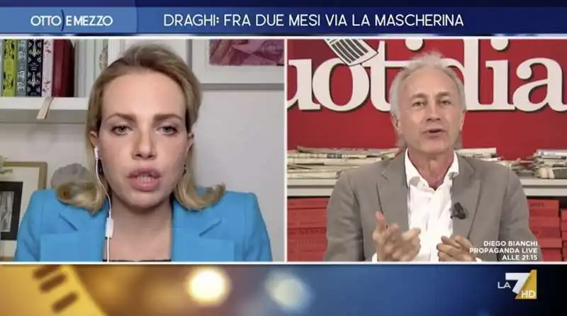 silvia sciorilli borrelli vs marco travaglio a otto e mezzo 1