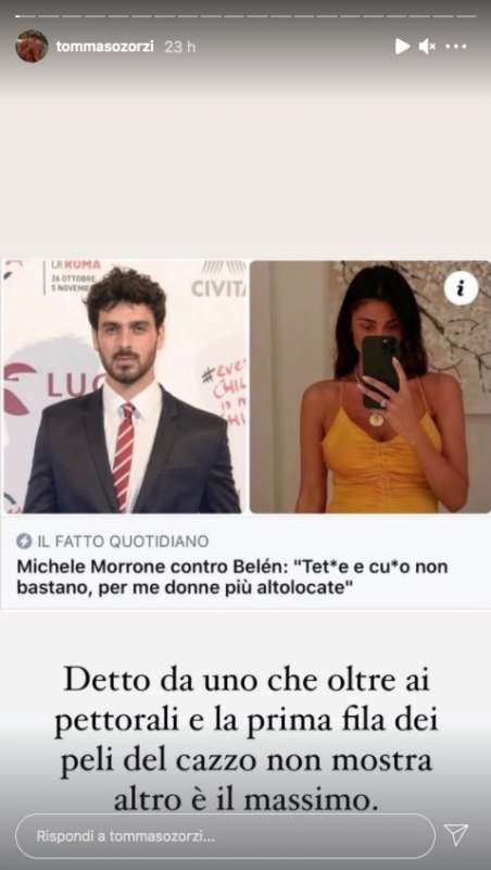 tommaso zorzi contro michele morrone