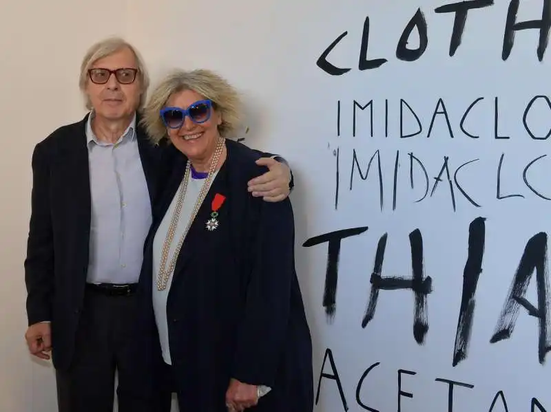 vittorio sgarbi con alda fendi  foto di bacco