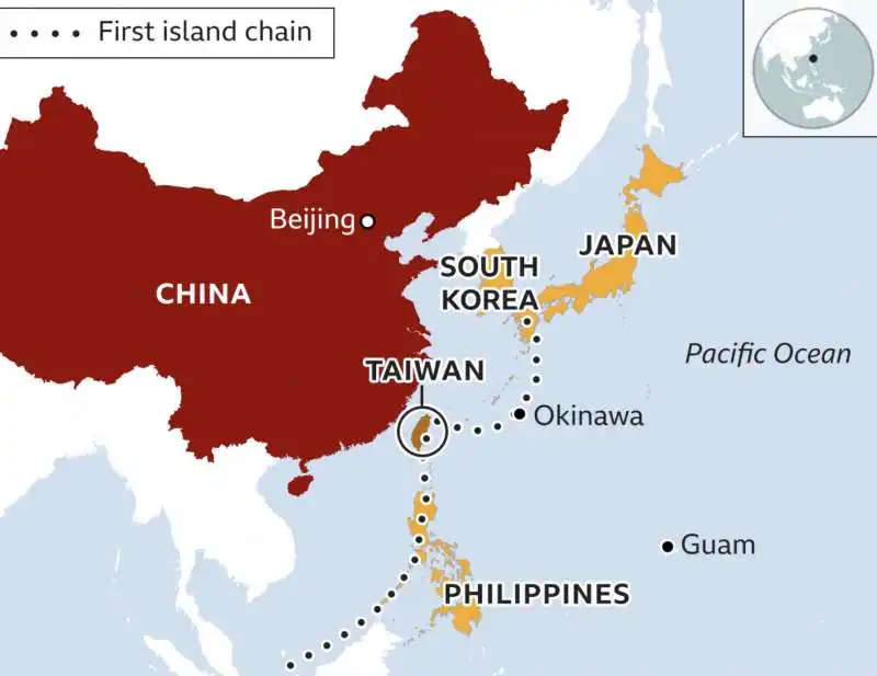 CINA CONTRO TAIWAN - MAPPA 