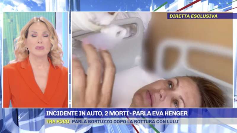 eva henger in diretta dall ospedale a pomeriggio cinque 1