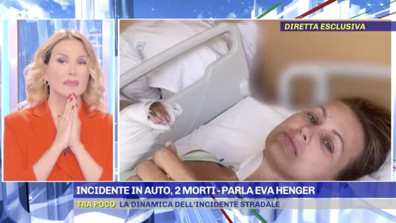 eva henger in diretta dall ospedale a pomeriggio cinque 2