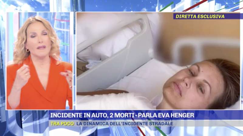 eva henger in diretta dall ospedale a pomeriggio cinque 3