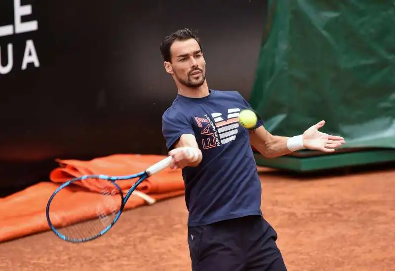 fabio fognini in allenamento foto  mezzelani gmt124