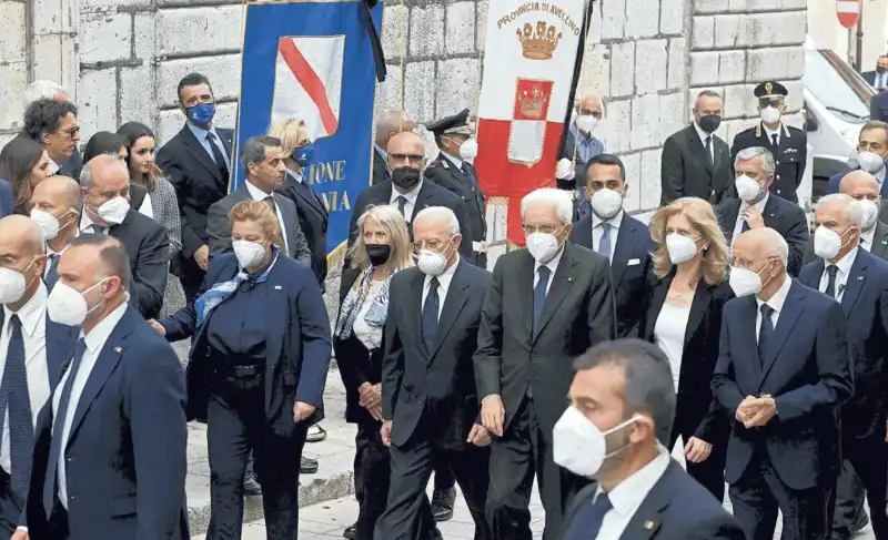 funerale di ciriaco de mita   de luca e mattarella 