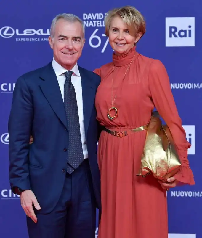 giampaolo letta con la moglie rossana  foto di bacco