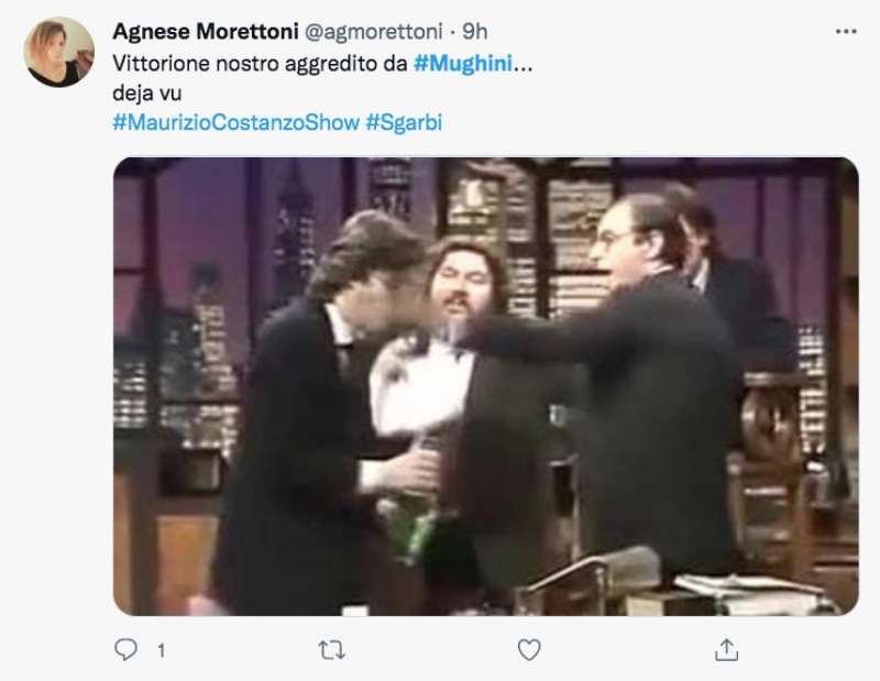 i tweet sulla rissa tra mughini e sgarbi al costanzo show 7