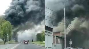 INCENDIO EDIFICIO INDUSTRIALE MOSCA