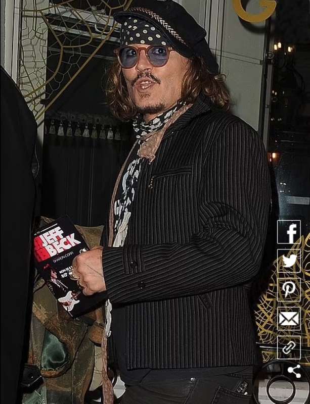 Johnny Depp alla Royal Albert Hall