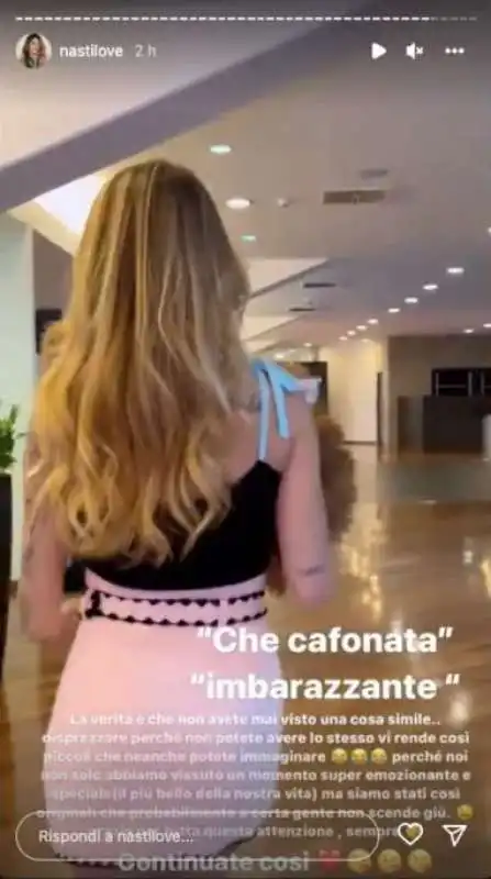 LA RISPOSTA DI CHIARA NASTI ALLE CRITICHE PER IL GENDER REVEAL ALL OLIMPICO