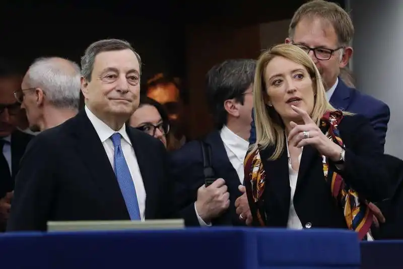 mario draghi roberta metsola     