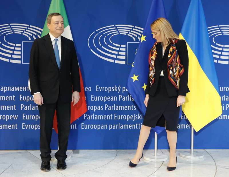 mario draghi roberta metsola 2