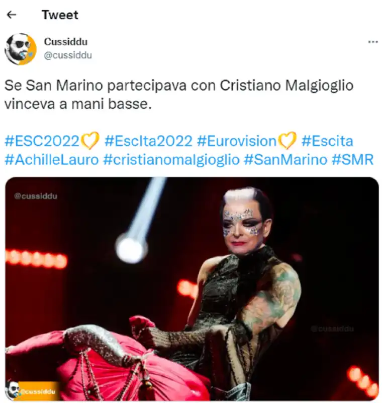 meme su achille lauro all'eurovision 1