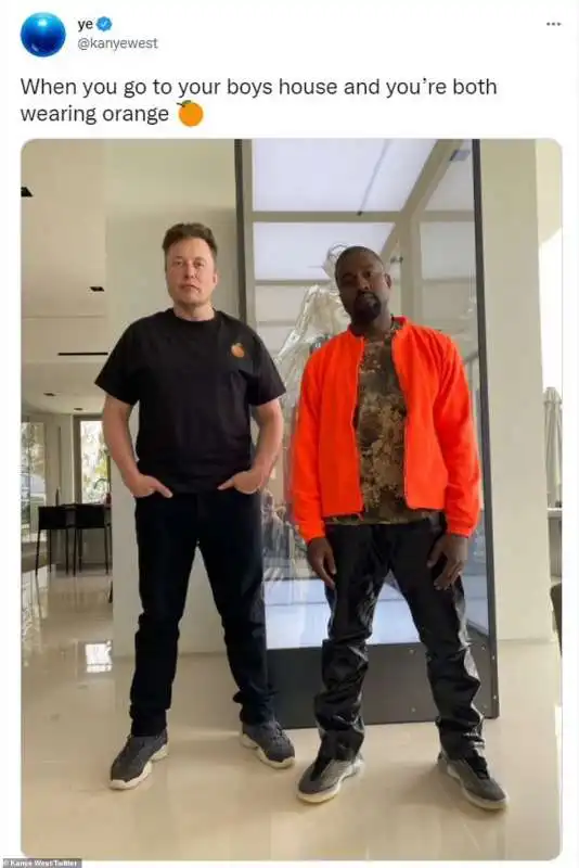 post di elon musk e kanye west