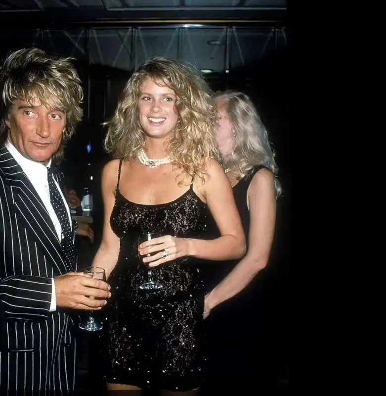  rod stewart e l'ex moglie rachel hunter