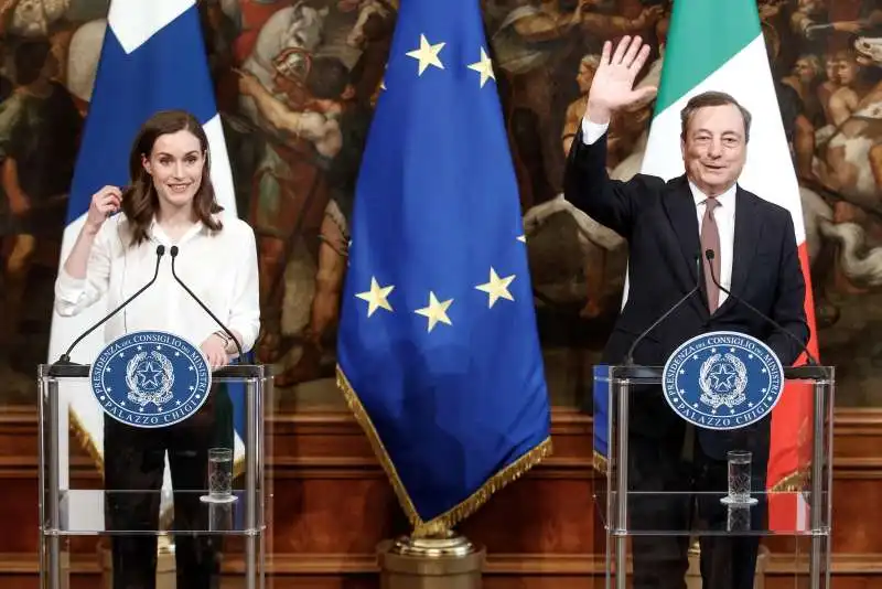 SANNA MARIN MARIO DRAGHI 