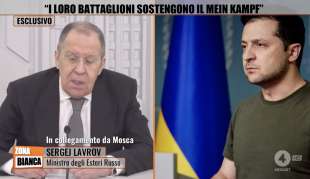 sergei lavrov intervistato da giuseppe brindisi a zona bianca 5